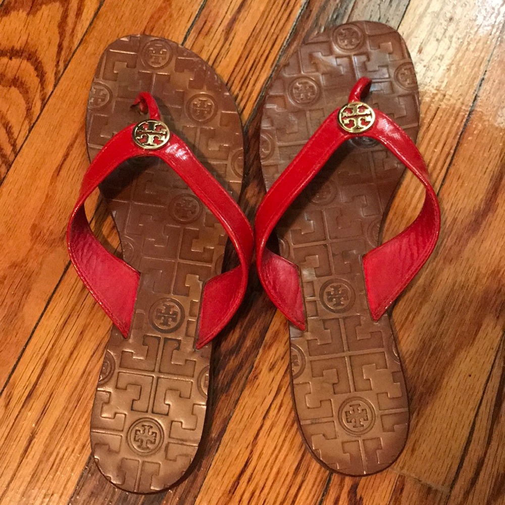 Tory Burch Red Monroe Sandals